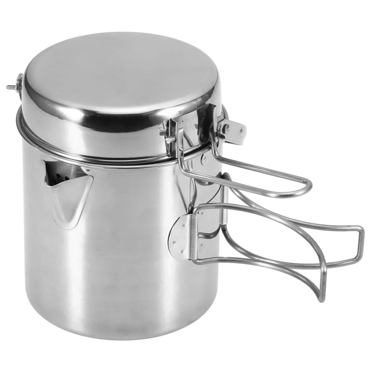 1L Stainless Steel Portable Cooking Kettle