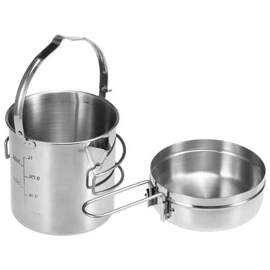 1L Stainless Steel Portable Cooking Kettle